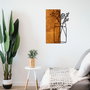 Wallity Cicek1 Accesorio Decorativo de Pared en Nogal y Negro